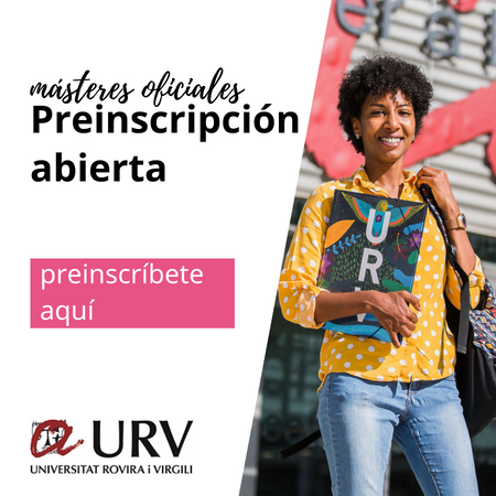 Preinscripcion abierta másteres URV